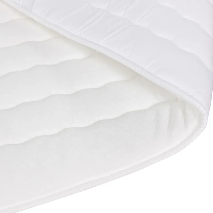 Topper piazza e mezza 120x200cm trapuntato imbottito con elastici bianco Corsica
