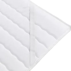 Topper piazza e mezza 120x200cm trapuntato imbottito con elastici bianco Corsica