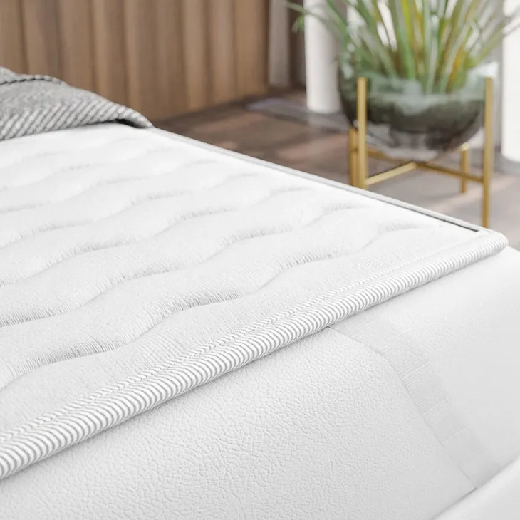 Topper singolo 90x200cm trapuntato imbottito con elastici bianco Corsica