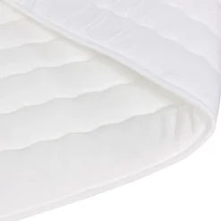 Topper singolo 90x200cm trapuntato imbottito con elastici bianco Corsica