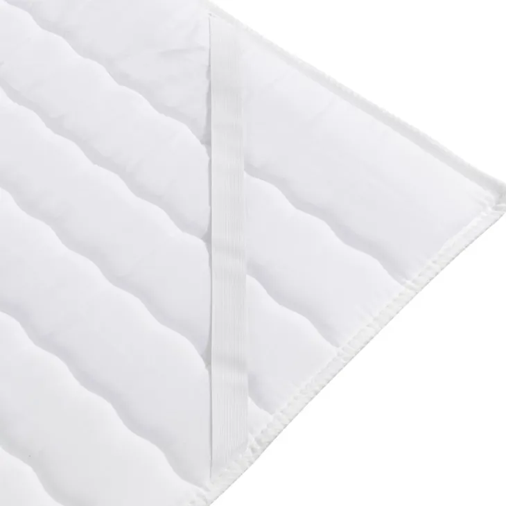 Topper singolo 90x200cm trapuntato imbottito con elastici bianco Corsica