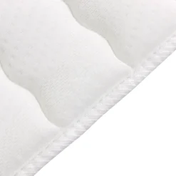 Topper singolo 80x200cm trapuntato imbottito con elastici bianco Corsica