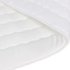 Topper singolo 80x200cm trapuntato imbottito con elastici bianco Corsica