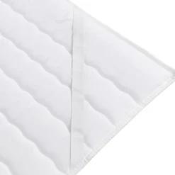 Topper singolo 80x200cm trapuntato imbottito con elastici bianco Corsica