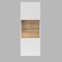 Vetrina sospesa 36x95h cm da parete bianco rovere Fusion