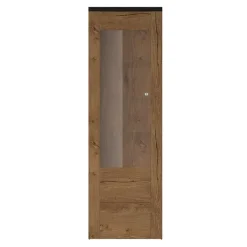 Vetrina 65x206h cm 1 anta moderna quercia rovere grigio Paloma 2