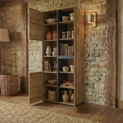 Vetrina 80x184h cm 4 ante rovere Lolla