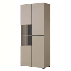 Vetrina 80x184h cm 4 ante tortora Lolla
