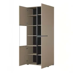 Vetrina 80x184h cm 4 ante tortora Lolla