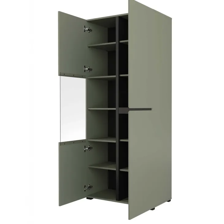 Vetrina 80x184h cm 4 ante verde Lolla