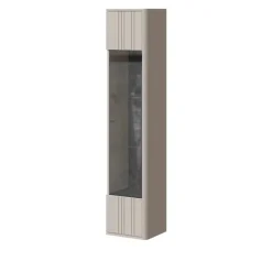 Vetrinetta sospesa a parete 36x164h cm 1 anta beige cashmere Bellagio