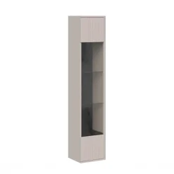 Vetrinetta sospesa a parete 36x164h cm 1 anta beige cashmere Bellagio