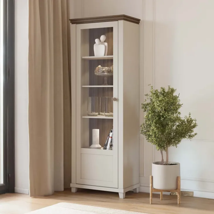 Vetrinetta 71x200h cm 1 anta apertura a destra beige Texel