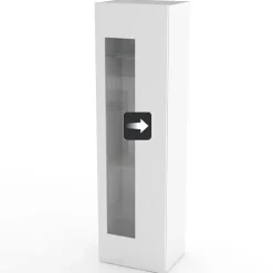 Vetrinetta 45x162h cm 1 anta bianco lucido Light Small Gihome®
