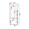Vetrinetta 60x183h cm 1 anta rovere antracite Salisburgo