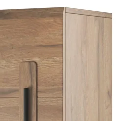 Vetrinetta 60x204h cm 1 anta soggiorno moderna rovere nero Maiorca