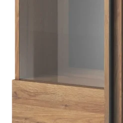 Vetrinetta 60x204h cm 1 anta soggiorno moderna rovere nero Maiorca