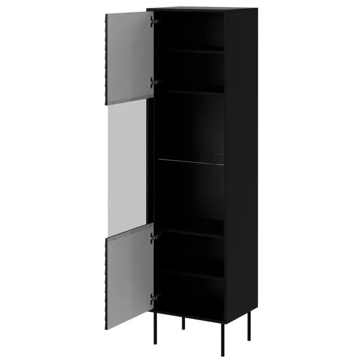 Vetrinetta 53x182h cm 1 anta soggiorno nero Wild