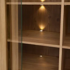 Vetrinetta 102x202h cm 4 ante rovere scuro Lucca