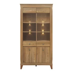 Vetrinetta 102x202h cm 4 ante rovere scuro Lucca
