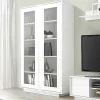 Vetrinetta 92x179h cm 2 ante soggiorno bianco lucido Spirit