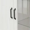 Vetrinetta 102x201h cm 2 ante soggiorno bianco frassinato rovere Lars